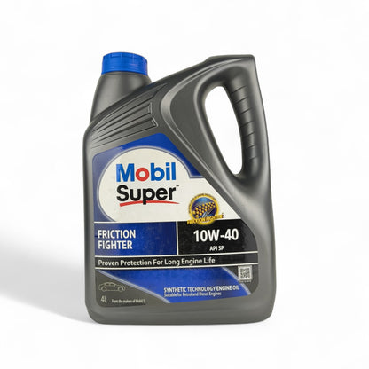 mobil super 10w40 4-litre engine oil front side