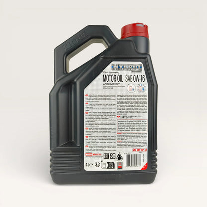 motul Hybrid 0w-16 engine oil 4-Litre back side
