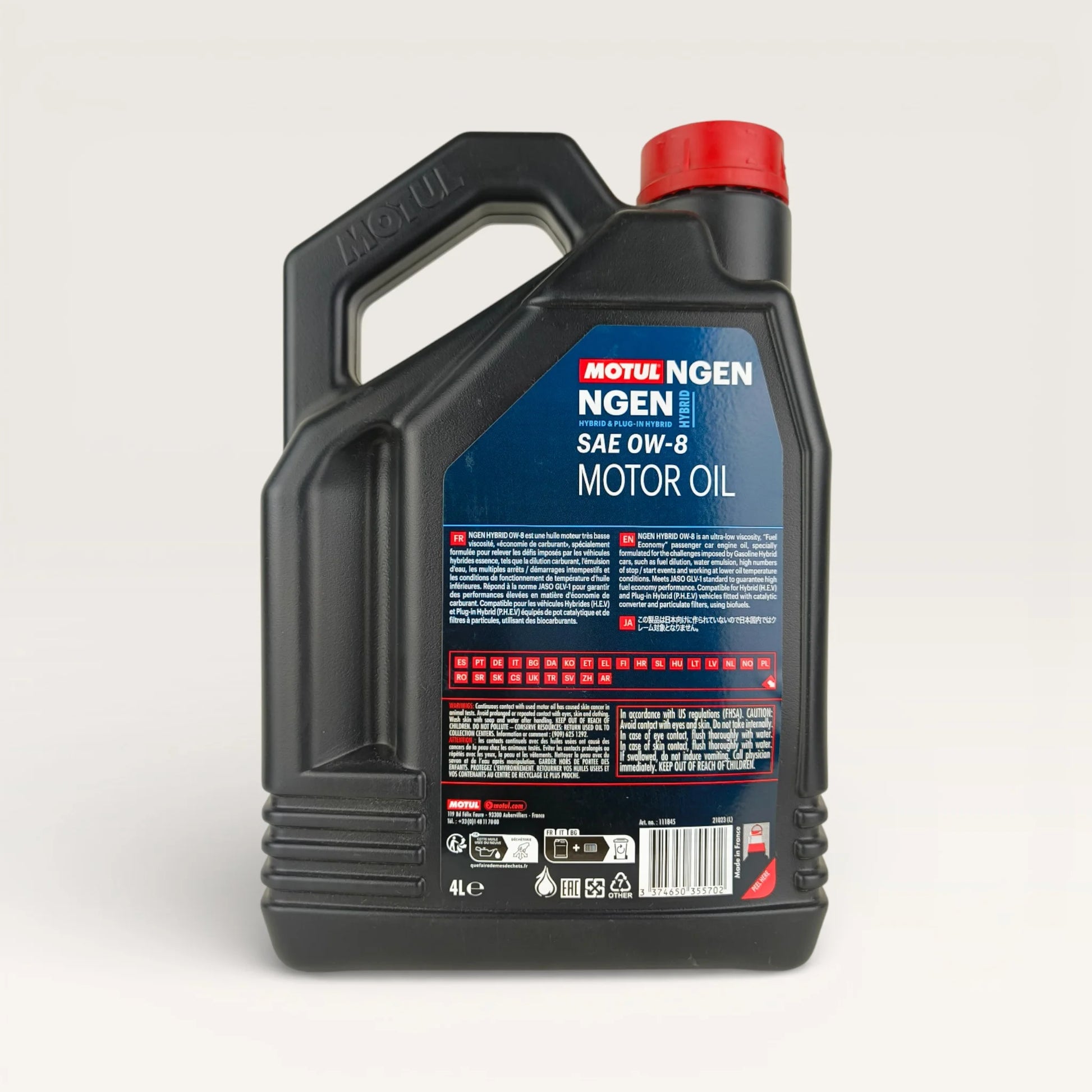 MOTUL 0W-8 (0w8) NGen Hybrid Engine Oil - 4L Pearllube MOTUL 0W-8 (0w8) NGen Hybrid Engine Oil - 4L Pearllube