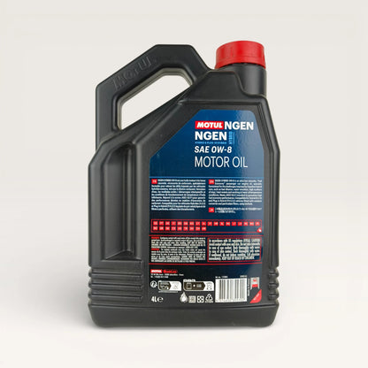 motul ngen 0w8 hybrid 4-litre engine oil back side 