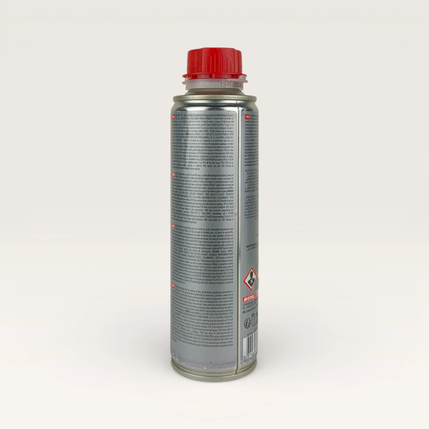 motul engine flush additive liquid bottle 300-millitre back side