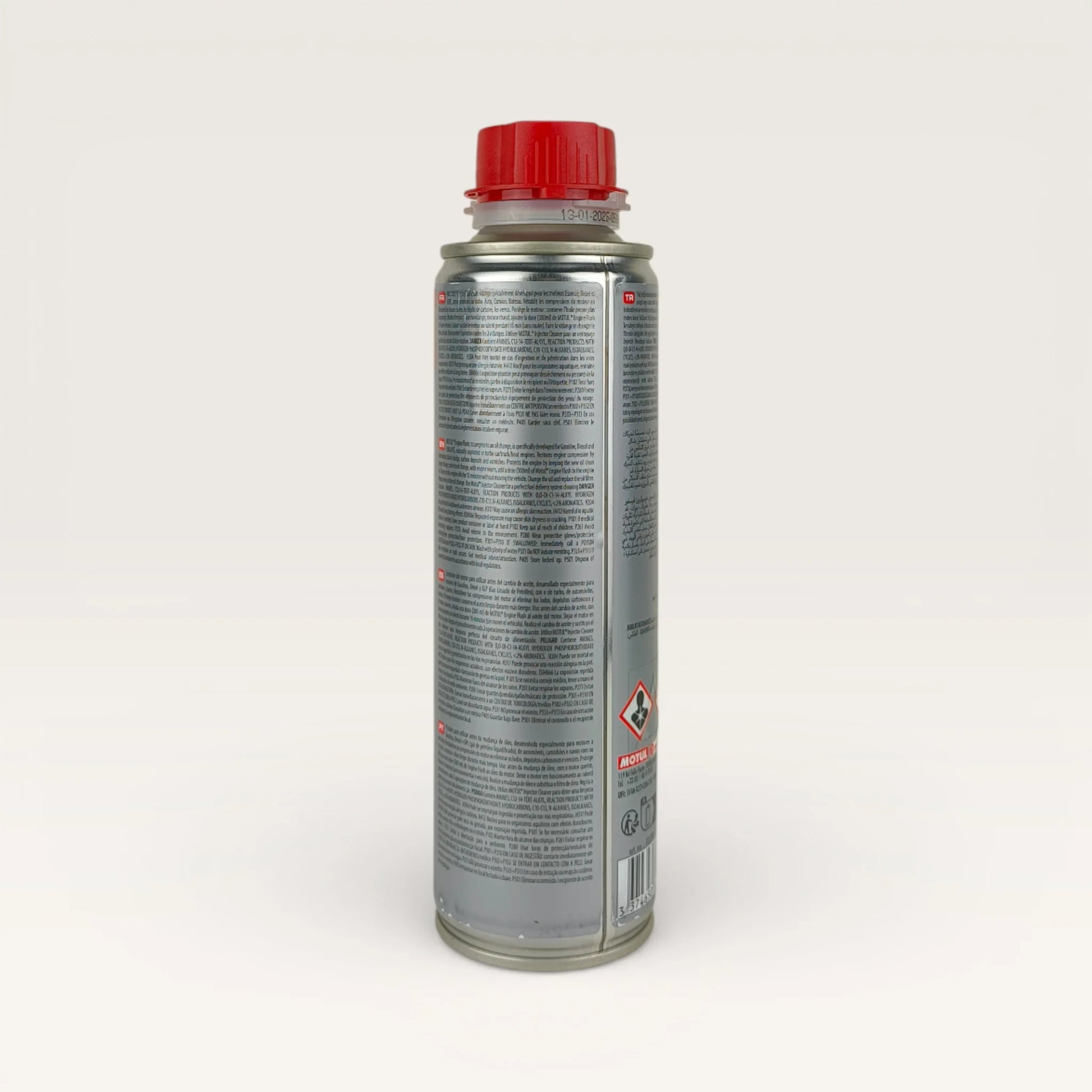motul engine flush additive liquid bottle 300-millitre back side