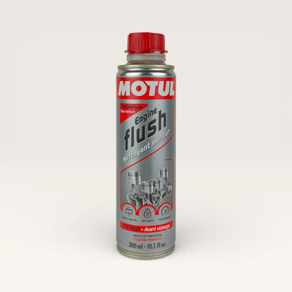 motul engine flush additive liquid bottle 300-millitre front side