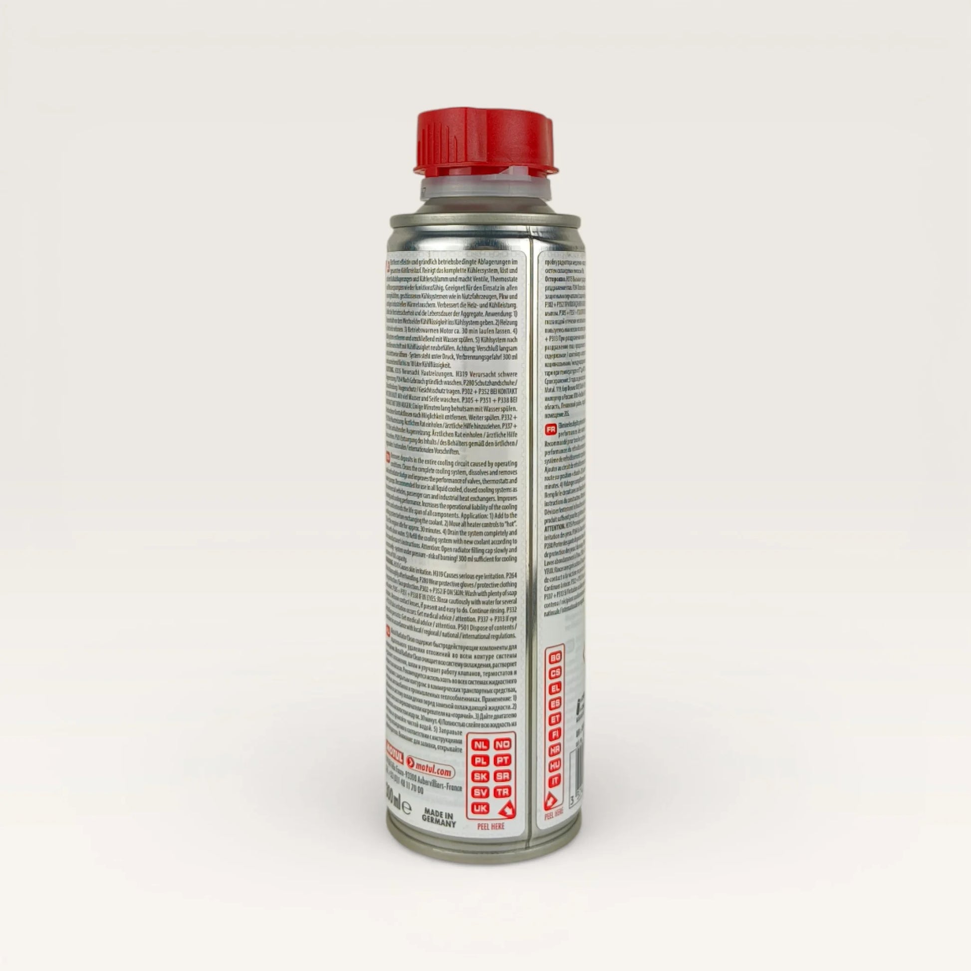 motul cooling system clean (radiator clean) liquid can 300-millilitre back side