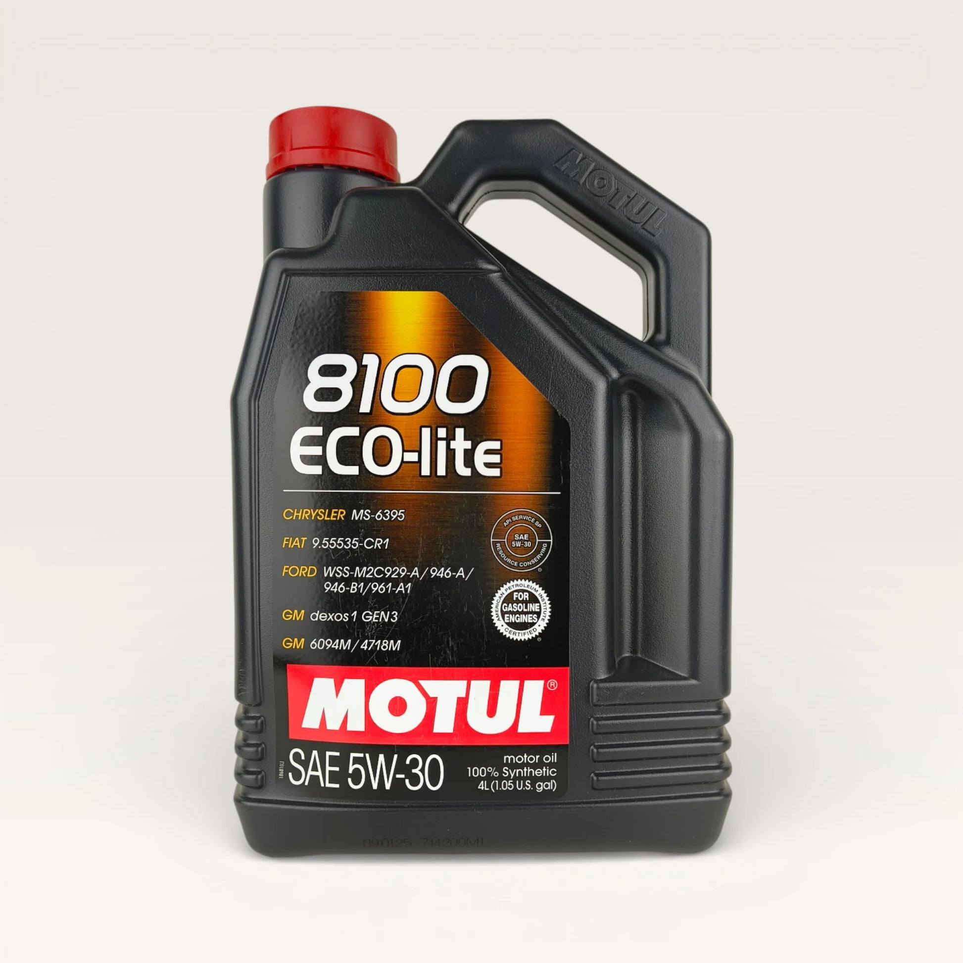 motul 8100 eco-lite 5w30 engine oil 4-litre front side