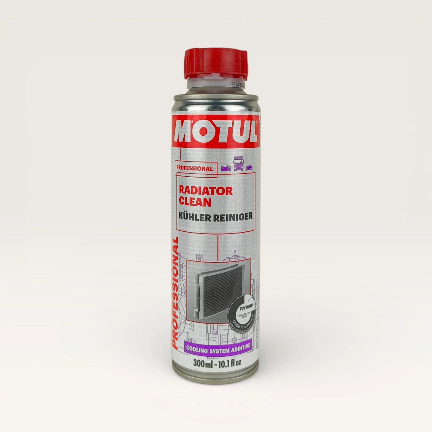 motul cooling system clean (radiator clean) liquid can 300-millilitre front side