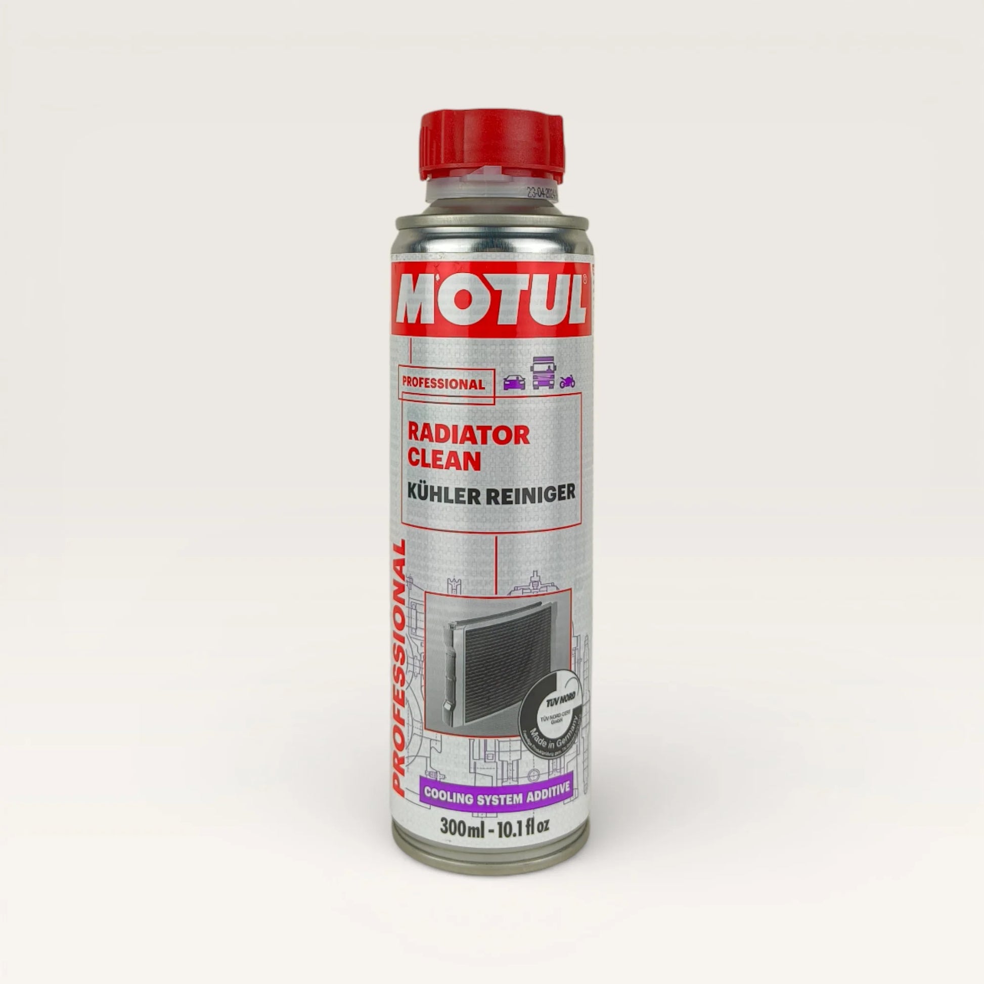 motul cooling system clean (radiator clean) liquid can 300-millilitre front side