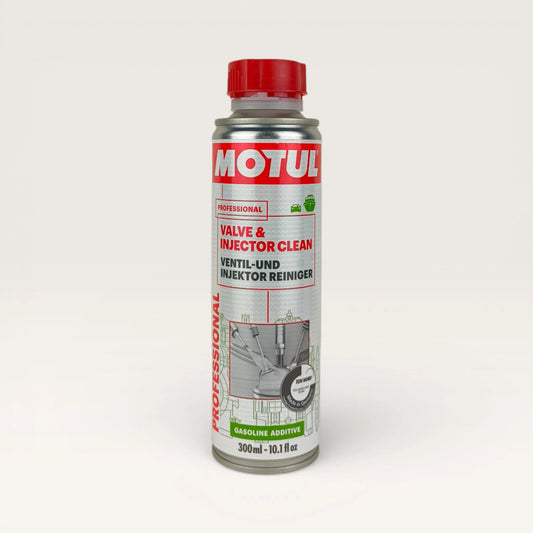 motul valve and injector clean gasoline additive 300-millilitre front side