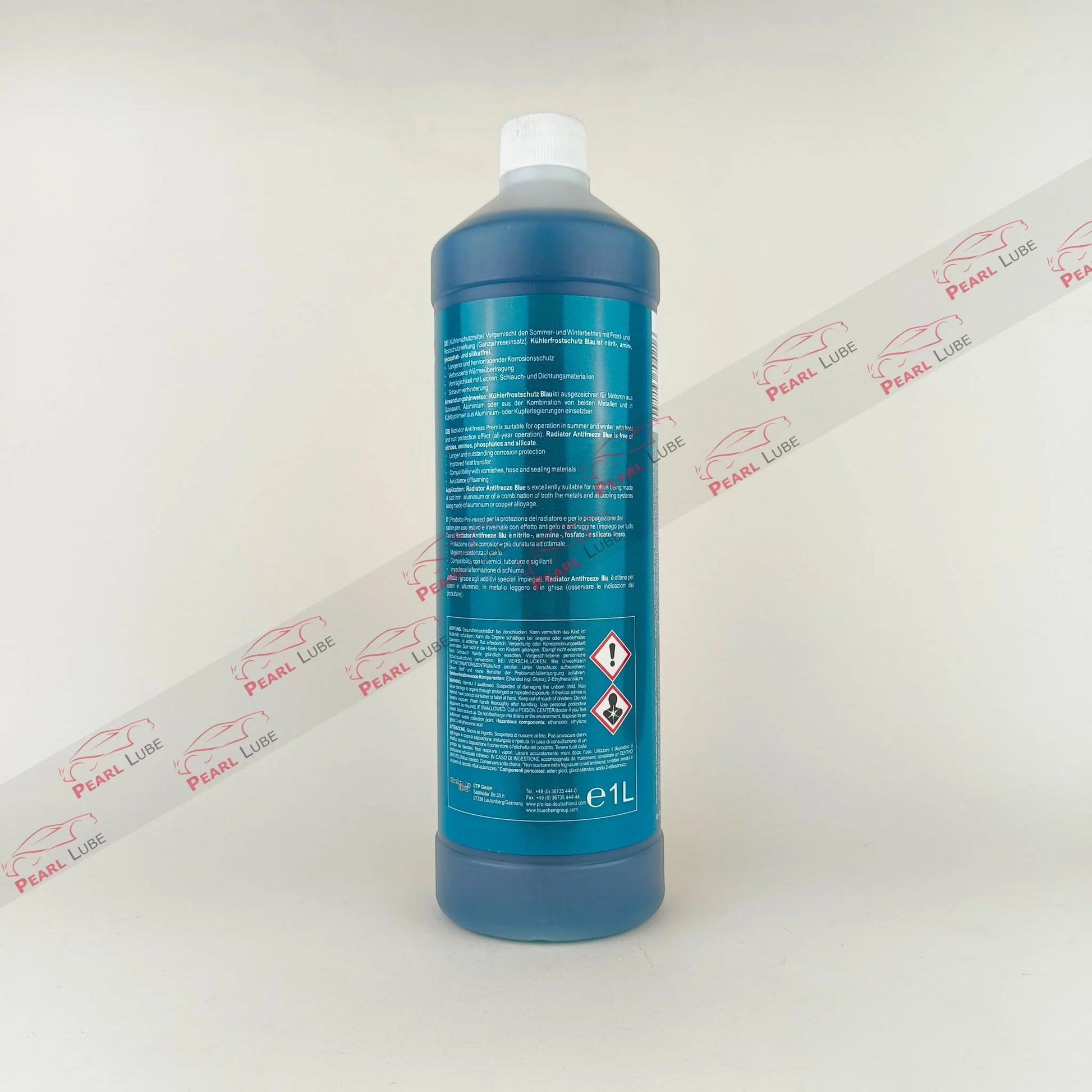 PROTEC Radiator Antifreeze Coolant Blue 50/50 Premix 1 Liter back side
