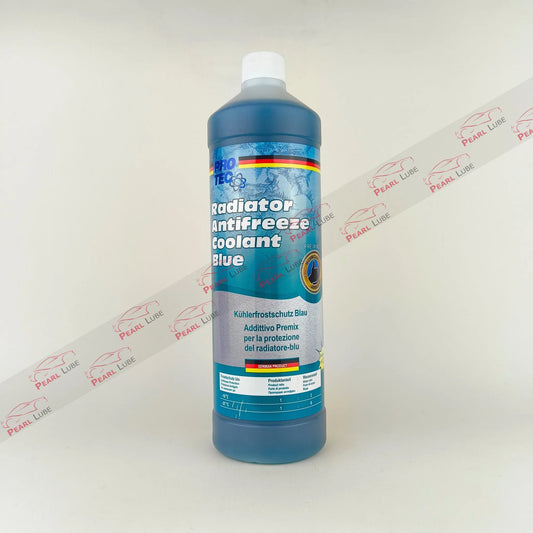 PROTEC Radiator Antifreeze Coolant Blue 50/50 Premix 1 Liter front side