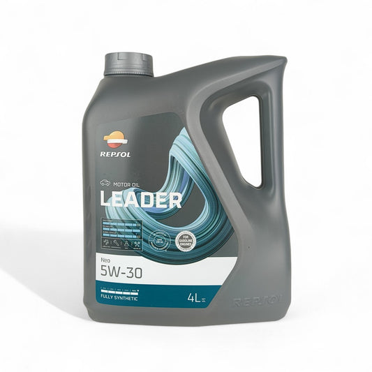repsol leader 5w30 4-litre engine oil front side 