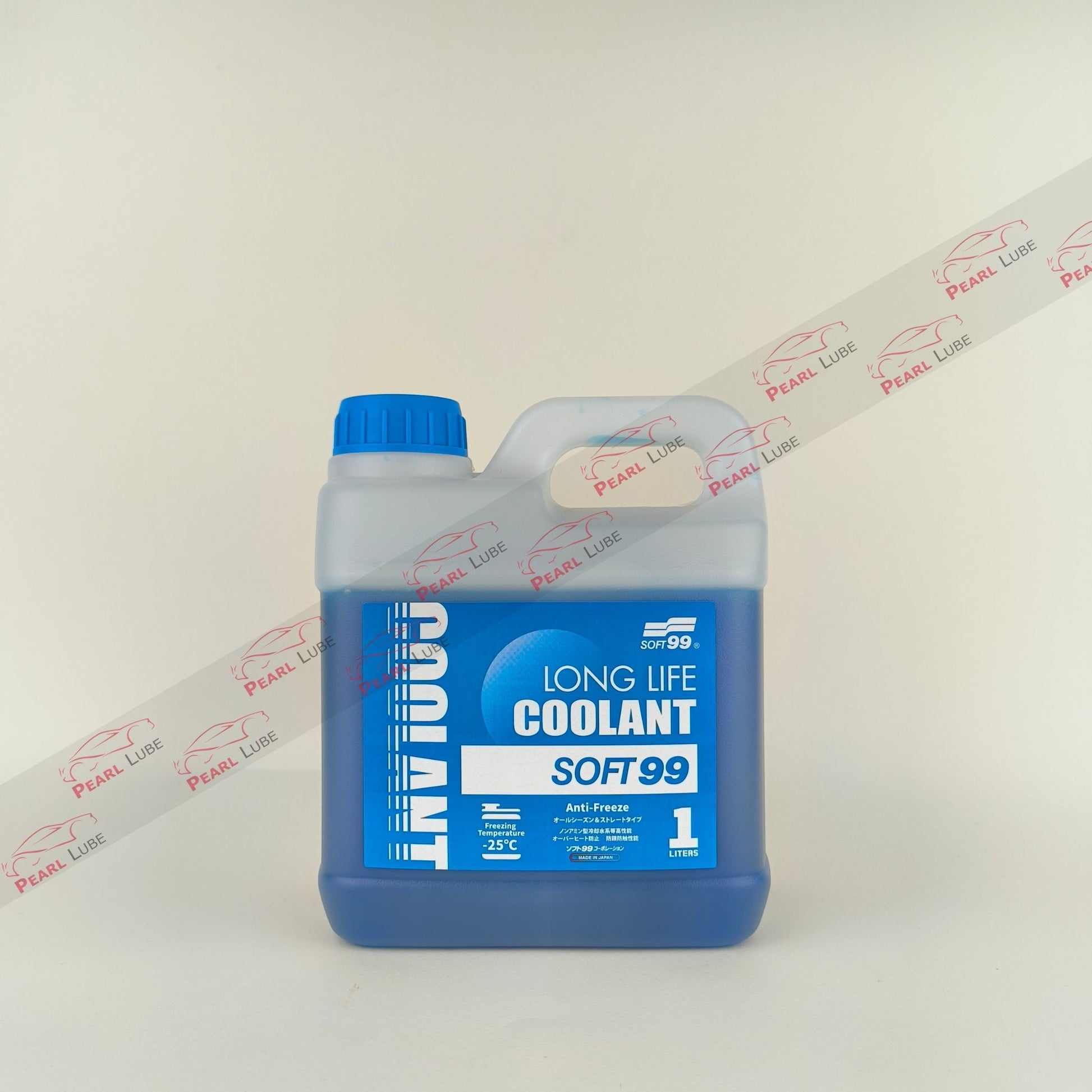 soft99 long life blue coolant liquid bottle 1-litre front side