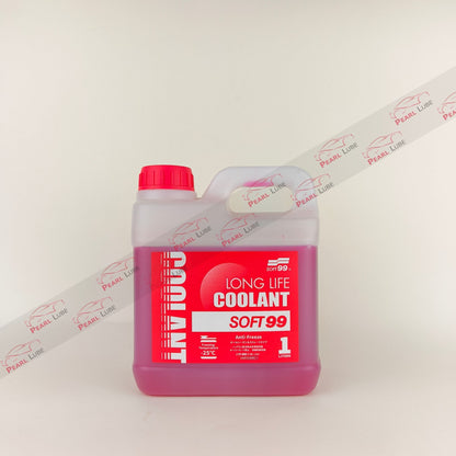 soft99 long life red coolant liquid bottle 1-litre front side