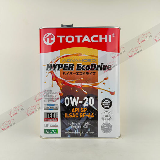 TOTACHI 0W-20 API SP Hyper EcoDrive Engine Oil 4-Litre front side