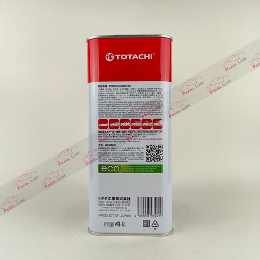 TOTACHI 10W-40 API SN Eco Gasoline Engine Oil - 4L back Side