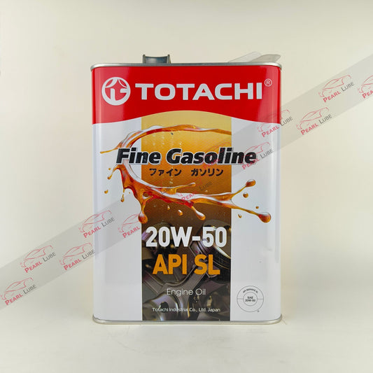 totachi 20w-50 API SL fine gasoline engine oil 4l front side
