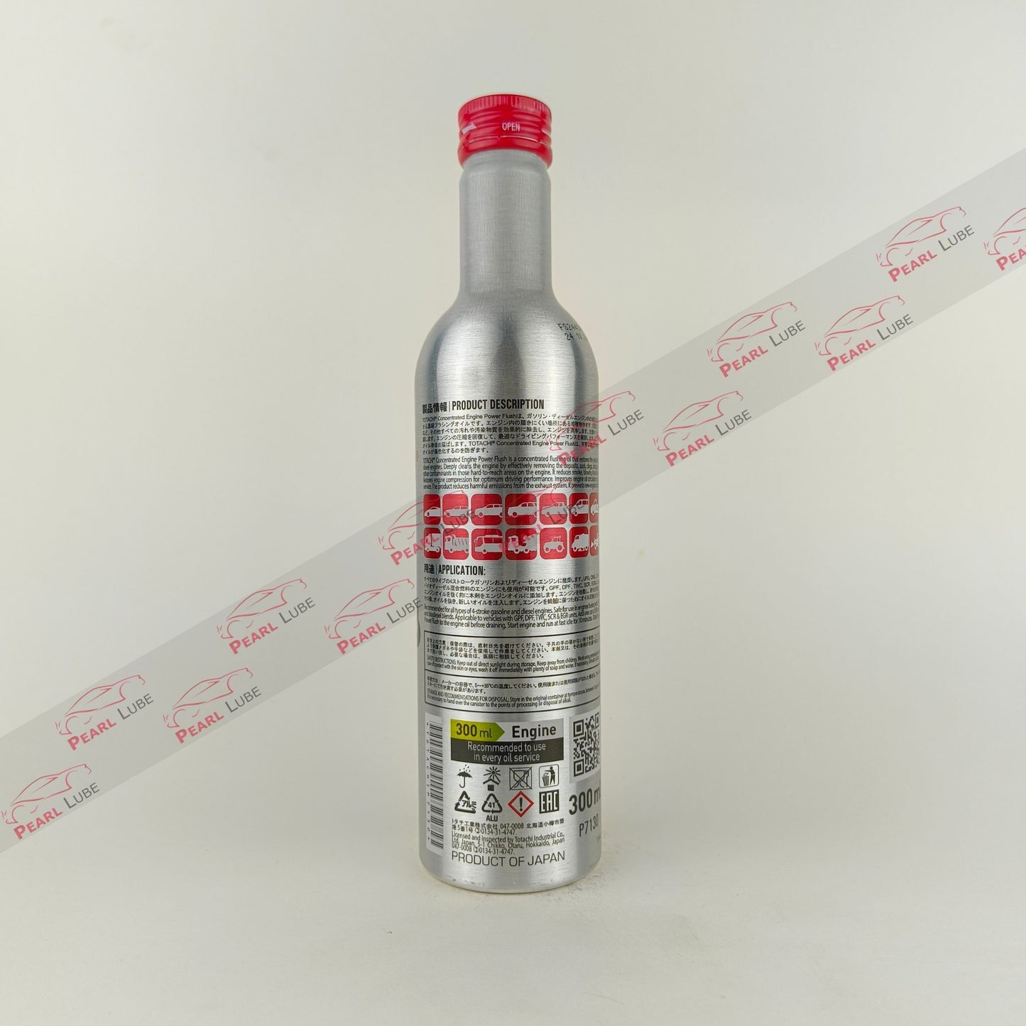 TOTACHI Concentrated Engine power Flush Additive 300-millilitre back side 