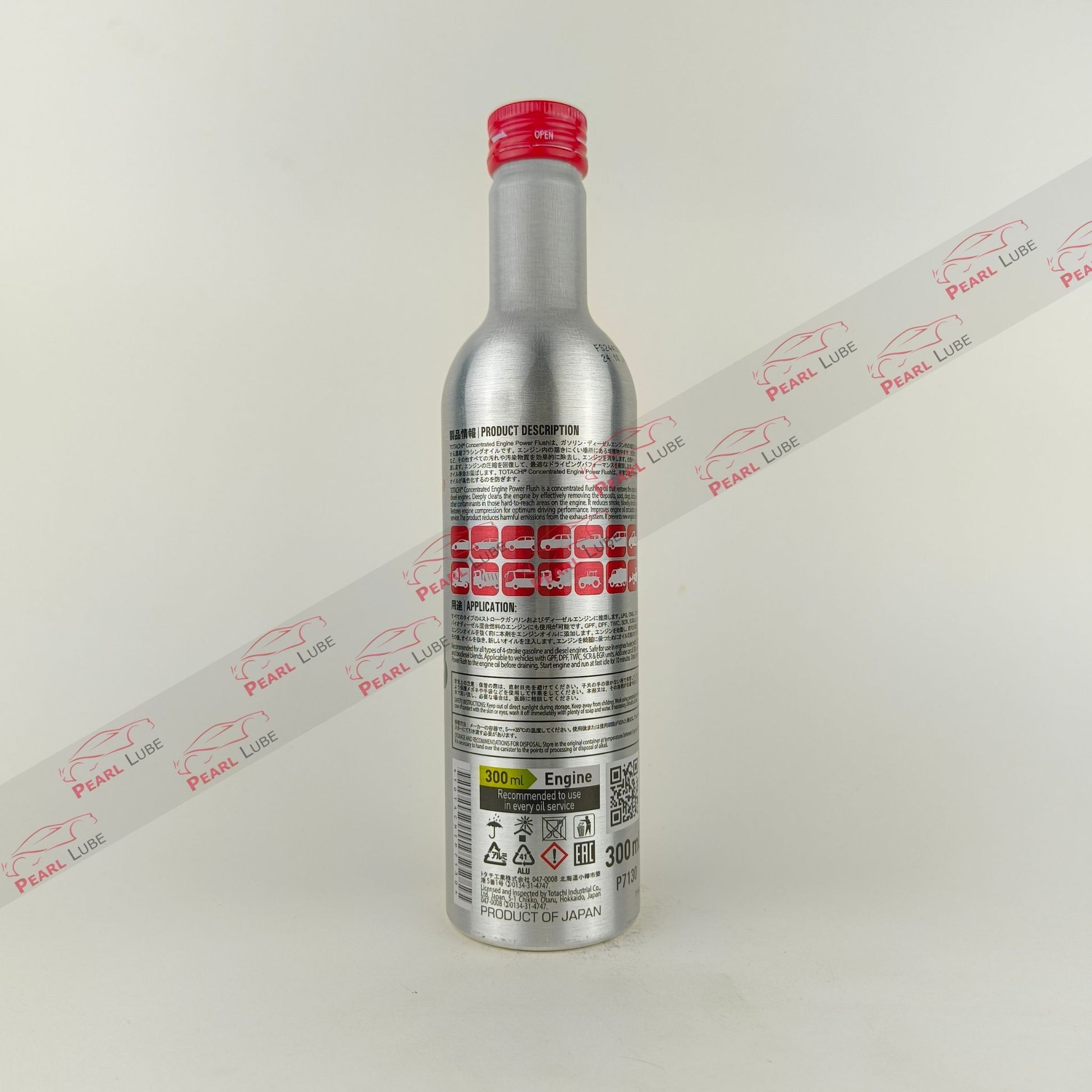 TOTACHI Concentrated Engine power Flush Additive 300-millilitre back side 