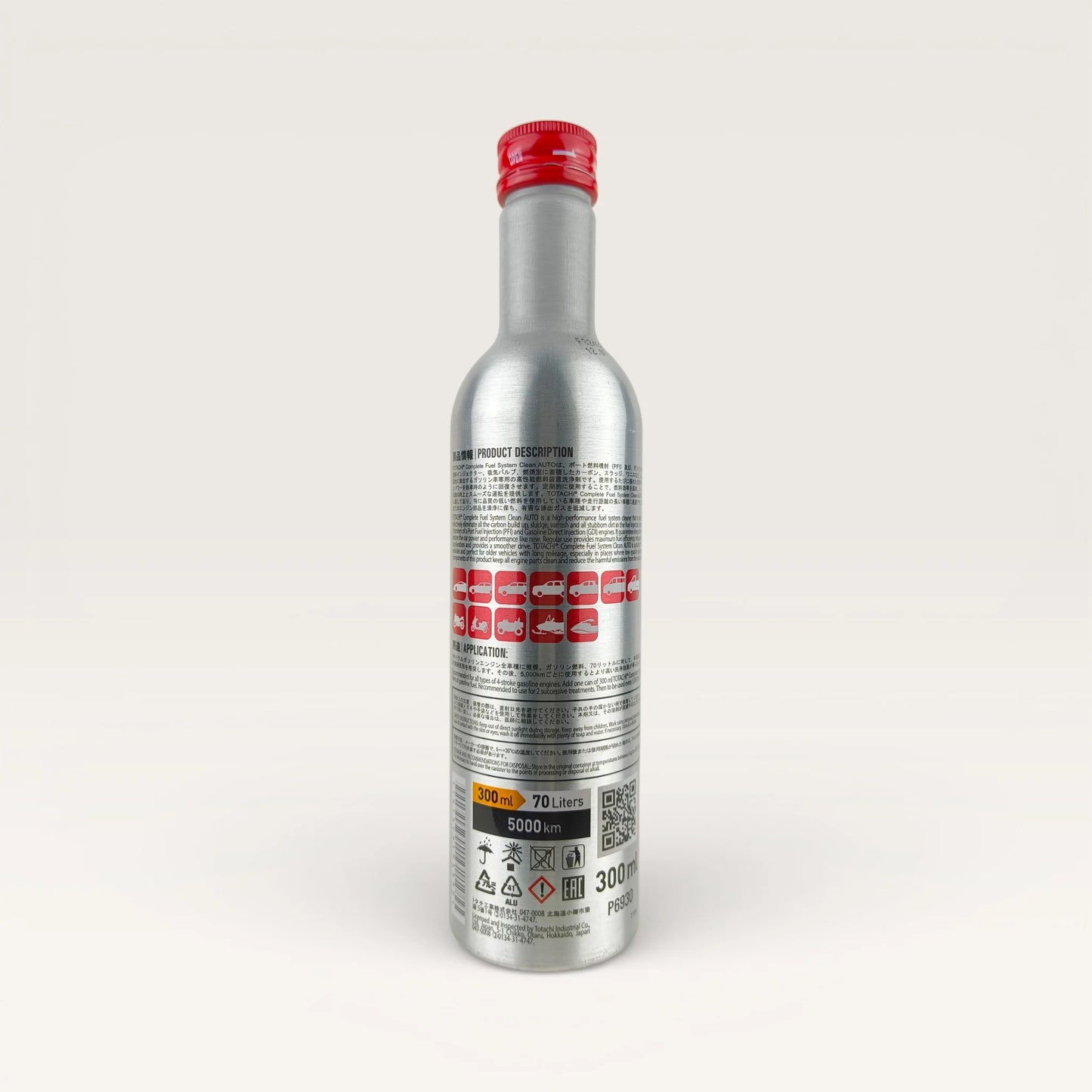 TOTACHI Complete Fuel System Clean  Additive 300-millilitre back side 