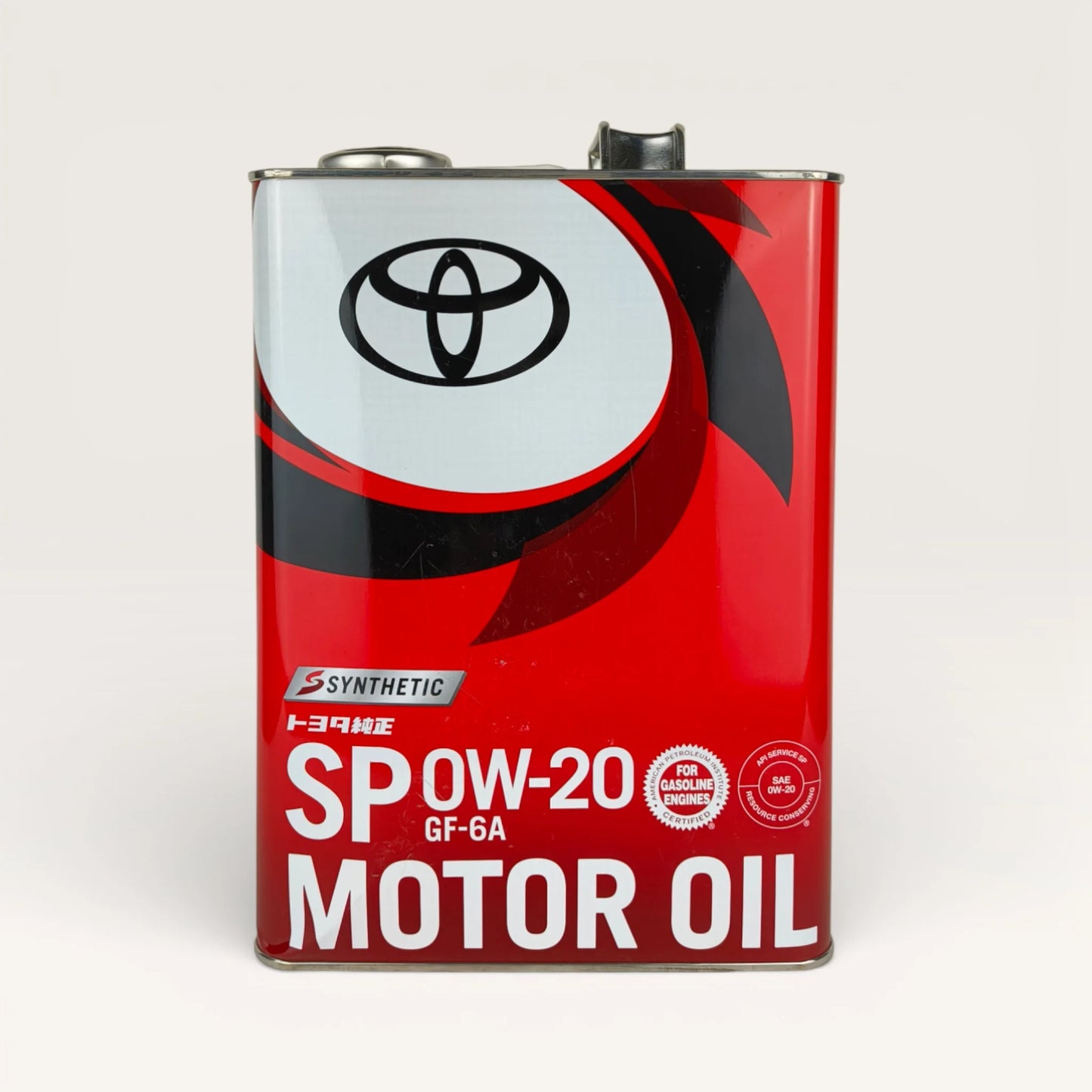 toyota sp 0w20 4-litre engine oil front side 