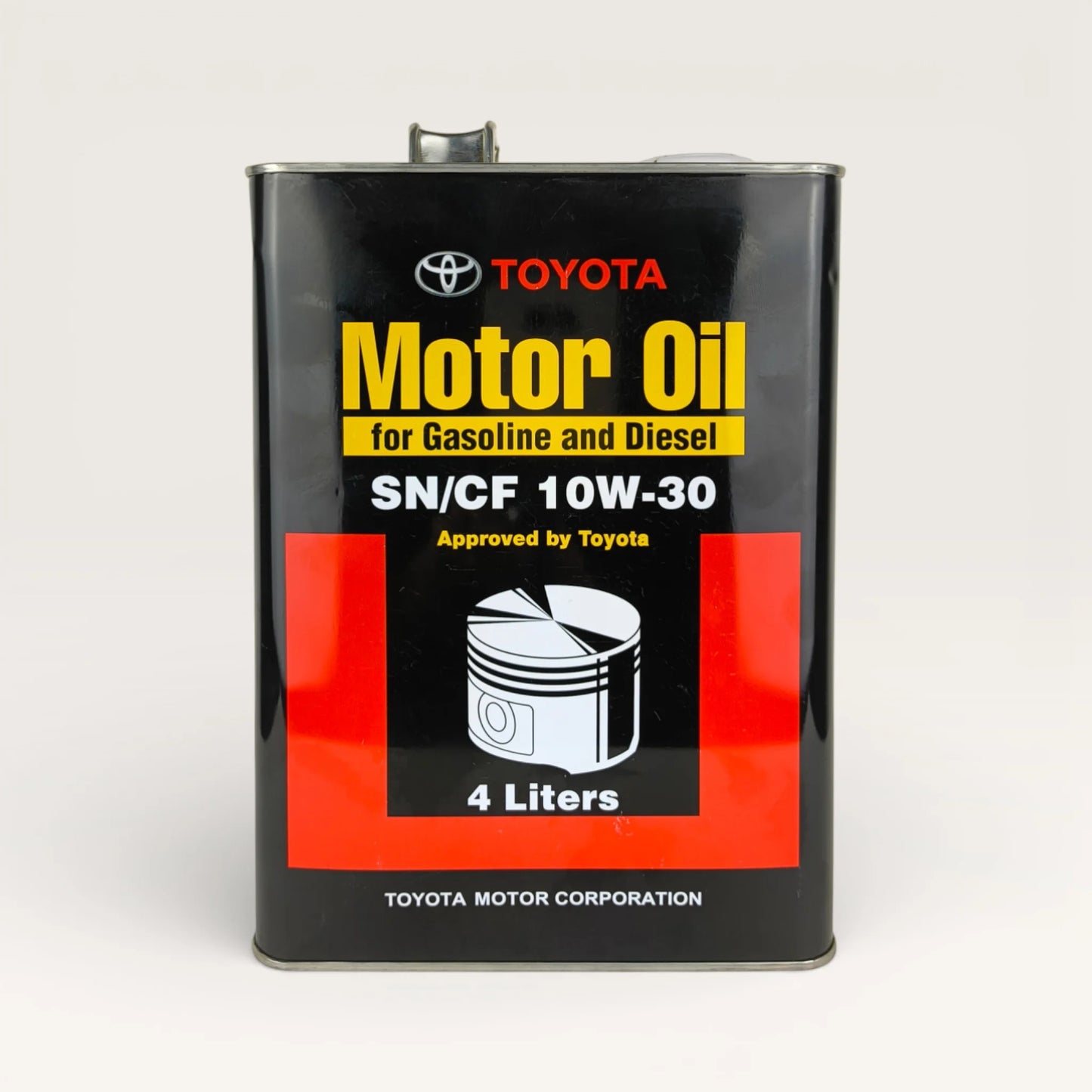 toyota sn/cf 10w30 4-litre engine oil front side 