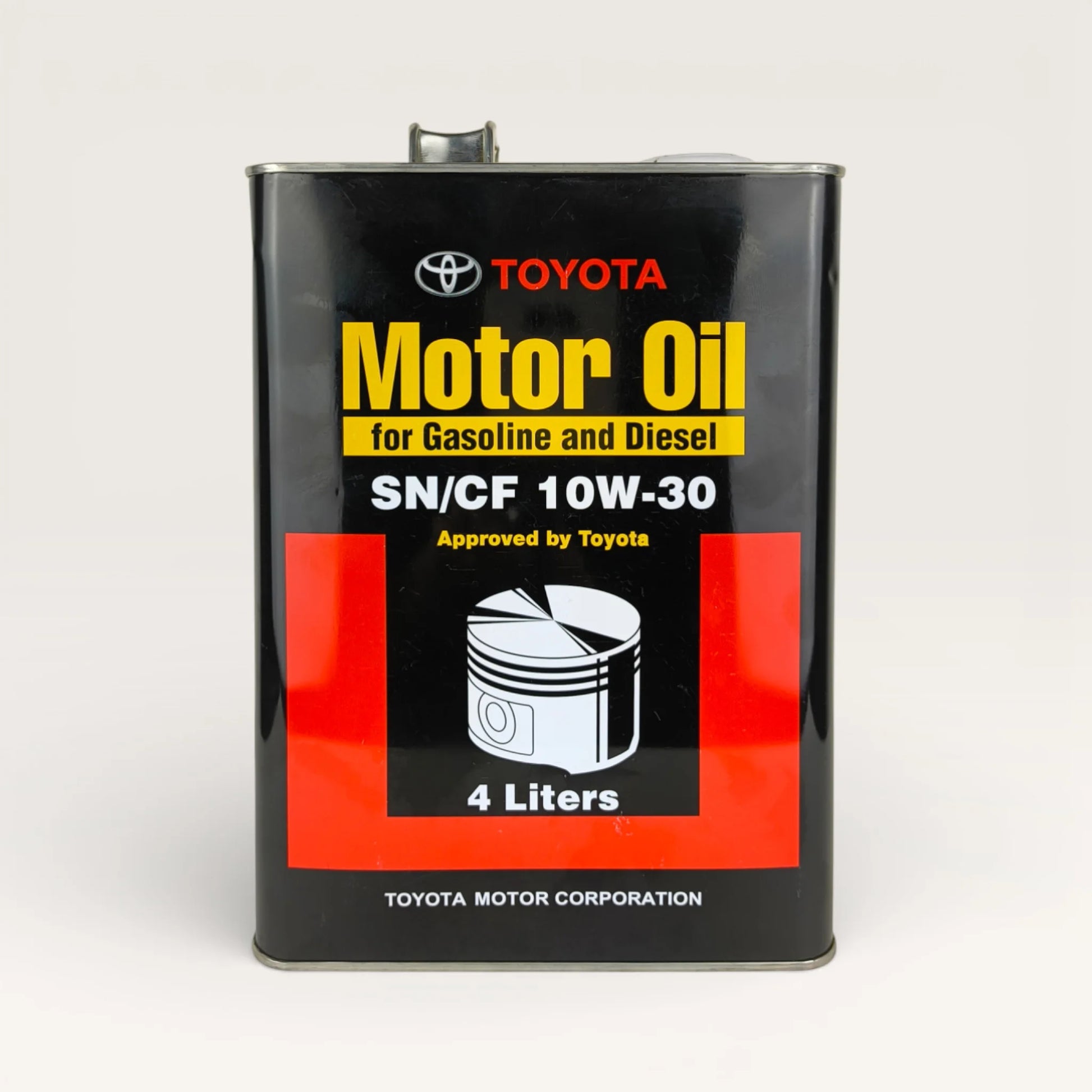 toyota sn/cf 10w30 4-litre engine oil front side 