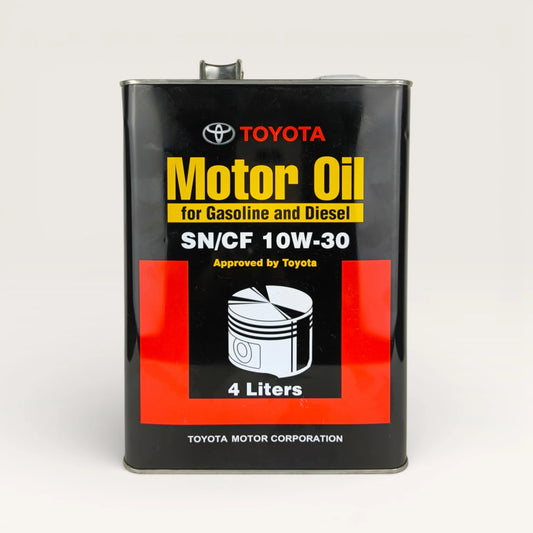 toyota sn/cf 10w30 4-litre engine oil front side 