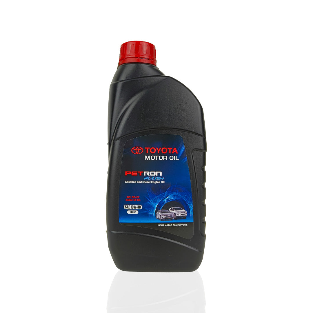 toyota 10w30 petron plus 1-litre engine oil front side 