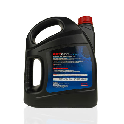 toyota 10w30 petron plus 3-litre engine oil back side 