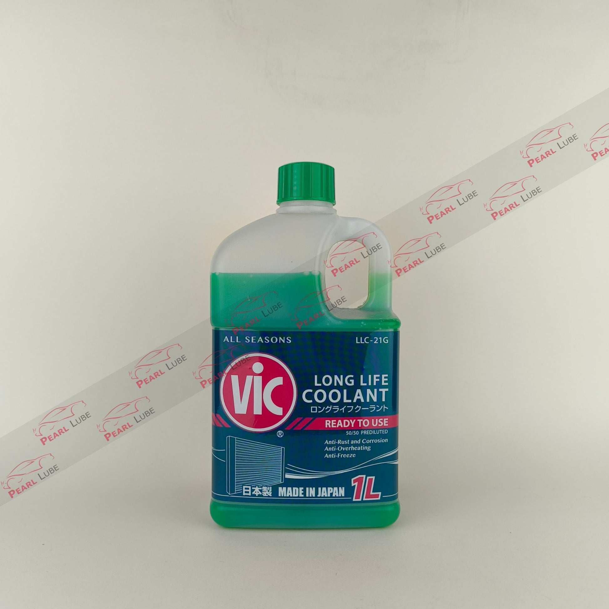 VIC Antifreeze Long Life Coolant Green front side - 1L