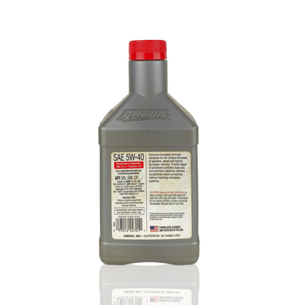 AMSOIL 5W-40 (5w40) MS Synthetic European Engine Oil - Image 2