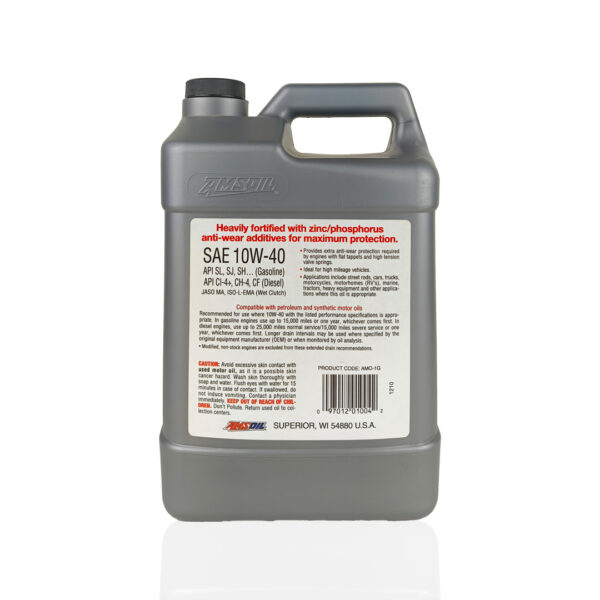 AMSOIL 10W-40 (10w40) Premium Protection Synthetic Engine Oil - Image 4