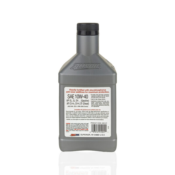AMSOIL 10W-40 (10w40) Premium Protection Synthetic Engine Oil - Image 2
