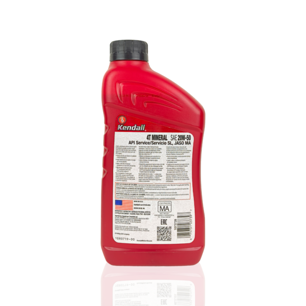 KENDALL 4T 20W-50 (20w50) Mineral Engine Oil - Image 2